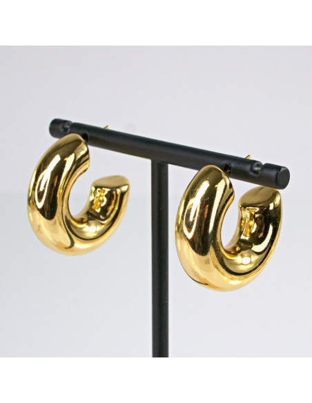 Kolczyki  ze stali chirurgicznej ZŁOTE KOŁA DMUCHANE Lolita Akcesoria