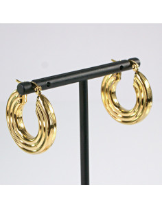 Kolczyki  ze stali chirurgicznej ZŁOTE KOŁA DMUCHANE...