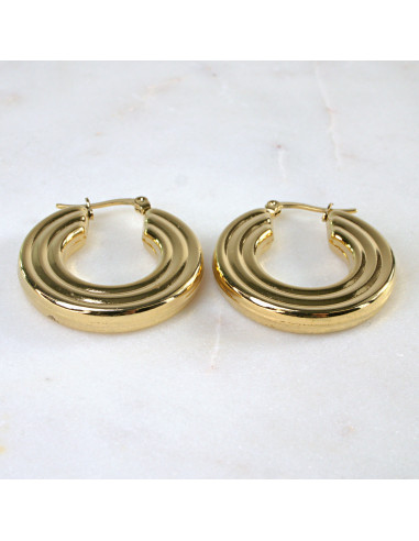 Kolczyki  ze stali chirurgicznej ZŁOTE KOŁA...