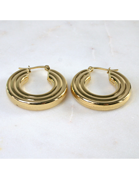 Kolczyki  ze stali chirurgicznej ZŁOTE KOŁA DMUCHANE Lolita Akcesoria