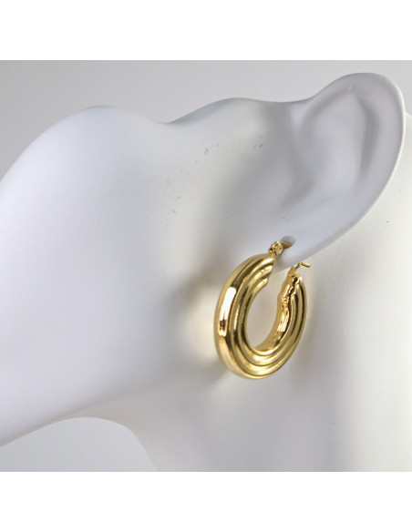 Kolczyki  ze stali chirurgicznej ZŁOTE KOŁA DMUCHANE Lolita Akcesoria