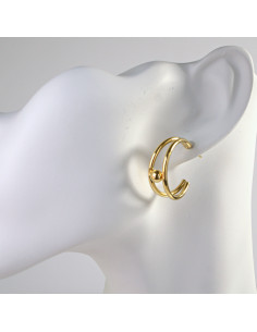 Kolczyki  ze stali chirurgicznej ZŁOTE KOŁA BOHO Lolita... 2