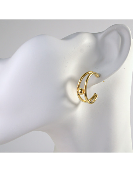 Kolczyki  ze stali chirurgicznej ZŁOTE KOŁA BOHO Lolita Akcesoria