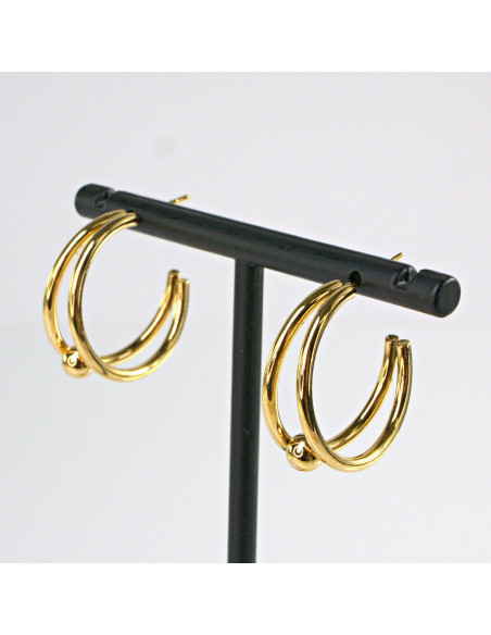 Kolczyki  ze stali chirurgicznej ZŁOTE KOŁA BOHO Lolita Akcesoria