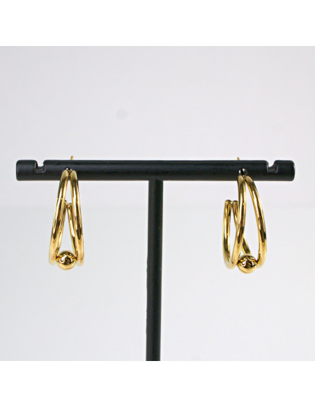 Kolczyki  ze stali chirurgicznej ZŁOTE KOŁA BOHO Lolita Akcesoria