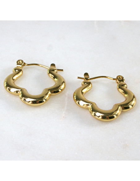 Kolczyki  ze stali chirurgicznej ZŁOTE KOŁA BOHO Lolita Akcesoria