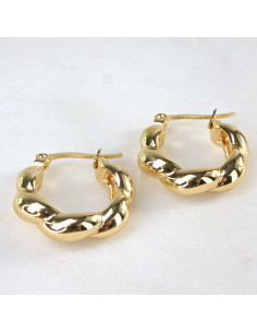 Kolczyki  ze stali chirurgicznej ZŁOTE KOŁA BOHO PRECELKI...