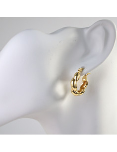 Kolczyki  ze stali chirurgicznej ZŁOTE KOŁA BOHO PRECELKI... 2