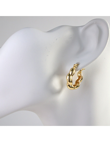 Kolczyki  ze stali chirurgicznej ZŁOTE KOŁA BOHO PRECELKI Lolita Akcesoria