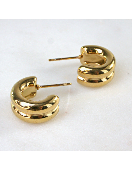 Kolczyki  ze stali chirurgicznej ZŁOTE KOŁA BOHO  Lolita Akcesoria