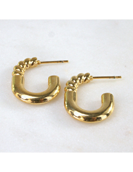 Kolczyki  ze stali chirurgicznej ZŁOTE KOŁA BOHO  Lolita Akcesoria