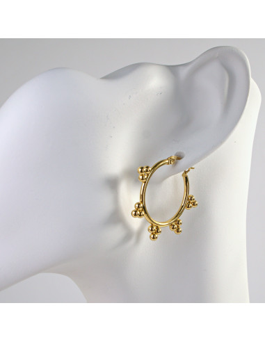 Kolczyki  ze stali chirurgicznej ZŁOTE KOŁA...