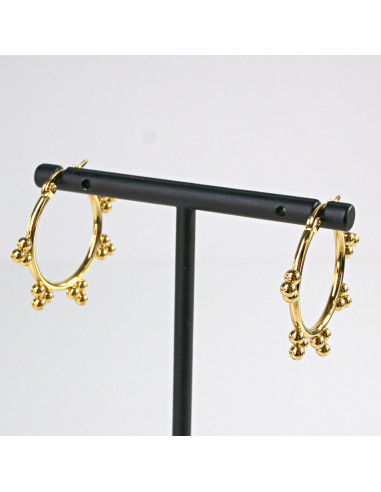 Kolczyki  ze stali chirurgicznej ZŁOTE KOŁA...