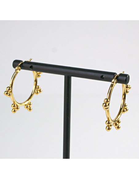 Kolczyki  ze stali chirurgicznej ZŁOTE KOŁA BOHO  Lolita Akcesoria