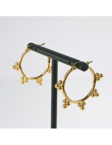 Kolczyki  ze stali chirurgicznej ZŁOTE KOŁA...