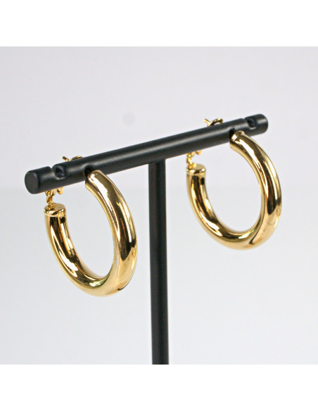 Kolczyki  ze stali chirurgicznej ZŁOTE KOŁA KLASYCZNE Lolita Akcesoria