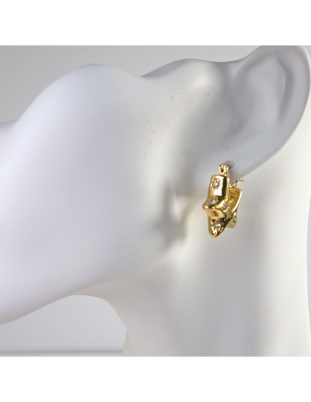 Kolczyki  ze stali chirurgicznej ZŁOTE DMUCHANE GWIAZDKI Lolita Akcesoria