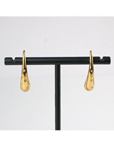 Kolczyki  ze stali chirurgicznej ZŁOTE ŁEZKI z...