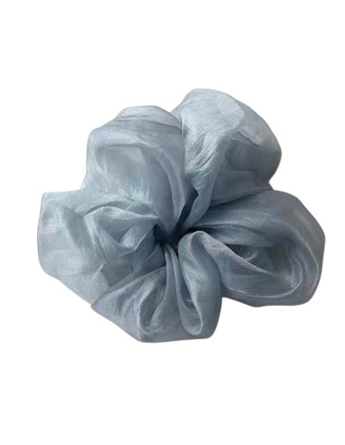 Gumka do włosów SCRUNCHIE NIEBIESKI STALOWY MAXI 15 CM Lolita Akcesoria