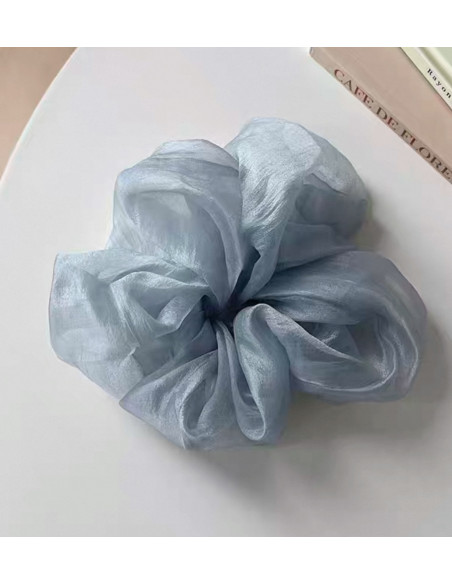 Gumka do włosów SCRUNCHIE NIEBIESKI STALOWY MAXI 15 CM Lolita Akcesoria