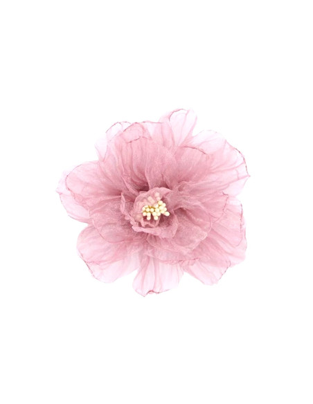 Kwiat z Materiału przypinka na Włosy pudrowy róż Lolita Akcesoria