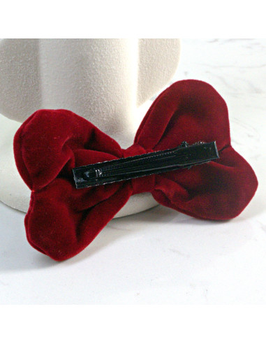 KOKARDA bordowa Elegancka Przypinka Aksamitna...