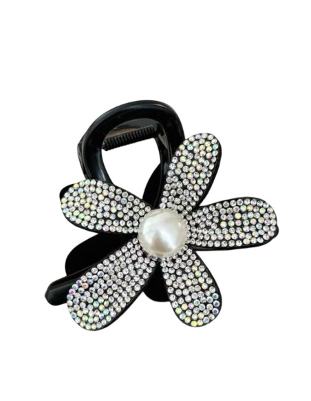 Klamra  Wieczorowa  Połyskujący Kwiatek Crystal  Lolita Akcesoria