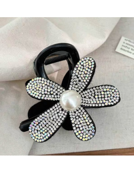 Klamra  Wieczorowa  Połyskujący Kwiatek Crystal  Lolita Akcesoria