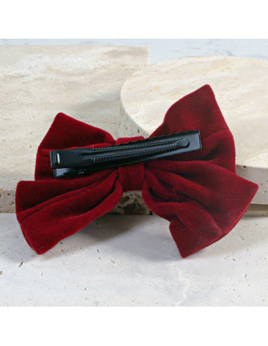 KOKARDA bordowa  Elegancka Przypinka Aksamitna...