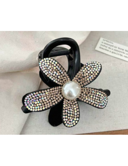 Klamra  Wieczorowa  Połyskujący Crystal AB  Kwiatek Lolita Akcesoria