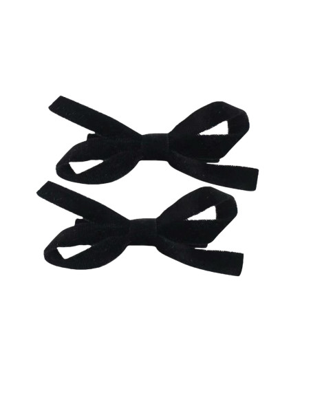 KOKARDA czarna  Elegancka Przypinka Aksamitna 2 sztuki Lolita Akcesoria