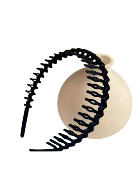 Opaska przytrzymująca włosy z grzebieniem czarna Lolita Akcesoria