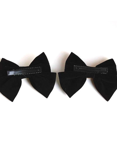 KOKARDA bordowa  Elegancka Przypinka Aksamitna 2 sztuki Lolita Akcesoria