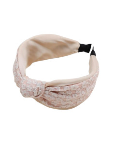 Opaska do włosów supeł z Koronką Jasny Beż GLAMOUR Lolita...