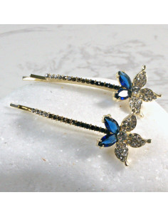 Wsuwka do włosów kwiatek z kryształkami GRANAT 2 szt....