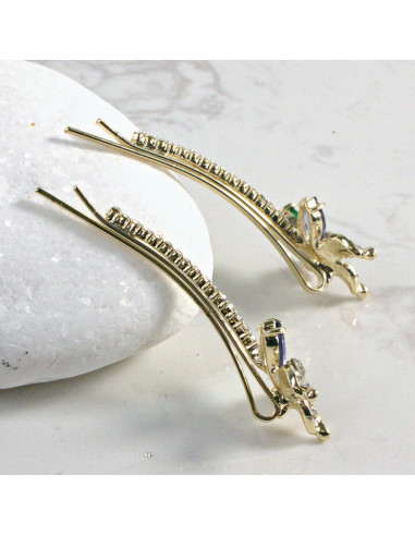 Wsuwka do włosów kwiatek z kryształkami MIX 2...