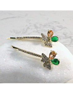 Wsuwka do włosów kwiatek z kryształkami MIX 2 szt. Lolita...