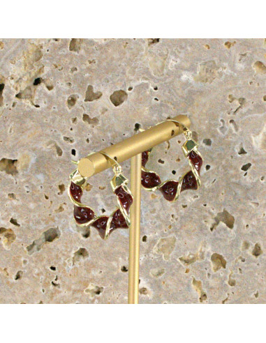 Kolczyki Brązowe Koła Świderki  Lolita Akcesoria