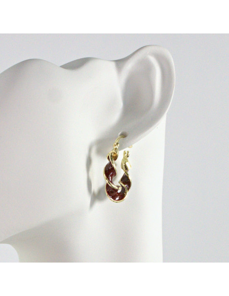 Kolczyki Brązowe Koła Świderki  Lolita Akcesoria