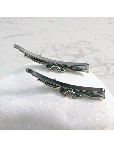 Wsuwka do włosów motylek z kamieniami GRANAT 2 szt. Lolita Akcesoria