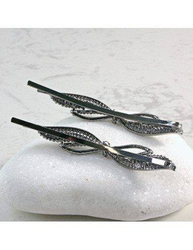 Wsuwka do włosów skrzydła z kamieniami GRANAT 2...