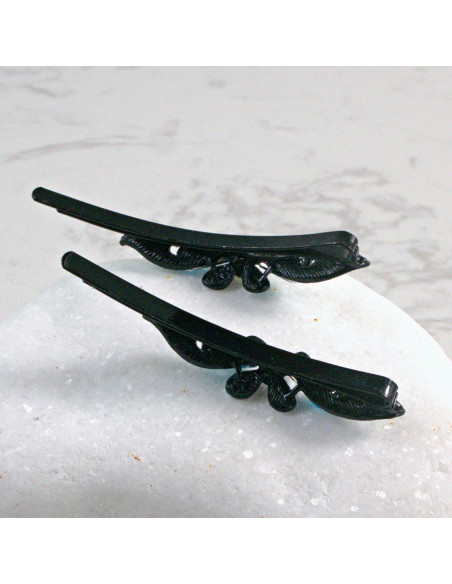 Wsuwka do włosów kwiatek z kryształkami NIEBIESKI 2 szt. Lolita Akcesoria