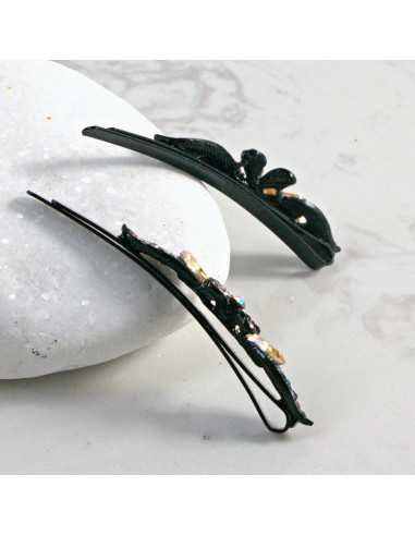 Wsuwka do włosów kwiatek z kryształkami MIODOWY...