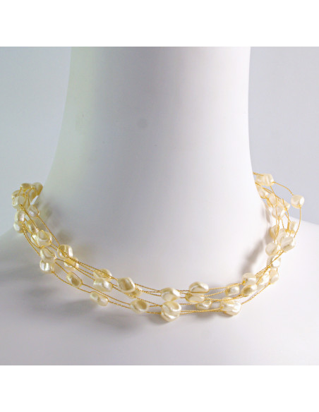 Naszyjnik Korale wielosznurowy choker z koralikami Lolita Accessories