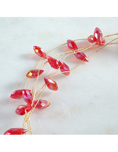 Naszyjnik Korale czrwone choker z koralikami...