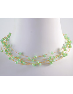 Naszyjnik wielosznurowy choker z koralikami Lolita... 2