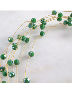 Naszyjnik zielony choker z koralikami zielony Lolita...