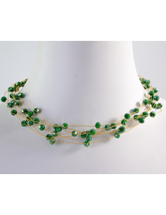 Naszyjnik zielony choker z koralikami zielony Lolita... 2