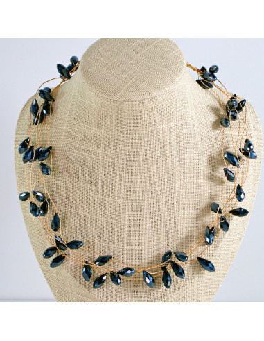 Naszyjnik Korale wielosznurowy choker Lolita Accessories Czarny