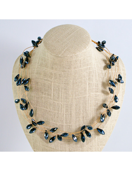 Naszyjnik Korale wielosznurowy choker Lolita Accessories Czarny